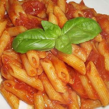 Macaroni with tomato sauce