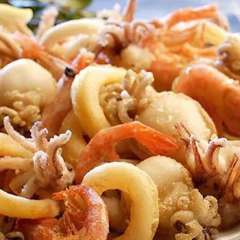 Mixed fried seafood